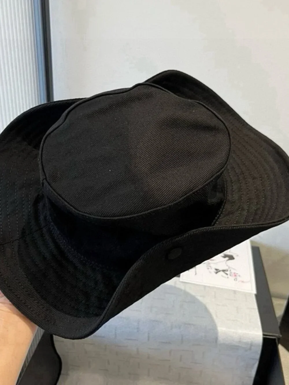 Miu Miu Logo Wide Brim Fisherman Bucket Hat
